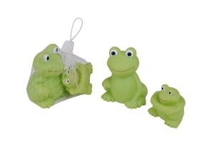 China Squeezing Rubber Animal Bath Toys Soft Frog Toys Set Floating For Baby wholesale
