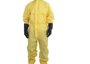 China White Blue Surgical Disposable Gown Lightweight Chemical Protective Coveralls wholesale