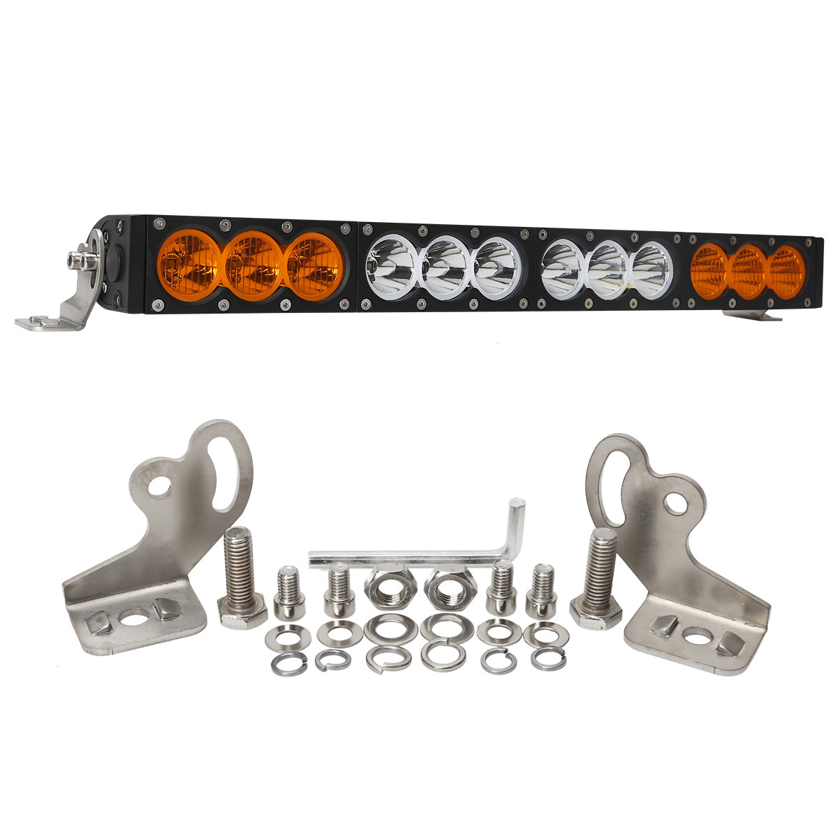 H Style 120W White to Yellow Color 12pcs 10W CREE LED LIGHT BAR 6000K 10-30V Combo Beam,Flood Beam, Spot beam