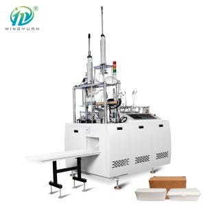 China 40-50 Pieces/Min Full Automatic Disposable Paper Box Making Machine Paper Food Container Machine on sale