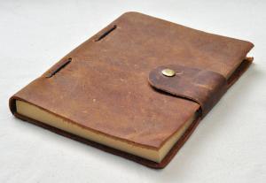 China Large Antique Travel Journal Notebook Wear Resistant With Snap Fastener wholesale
