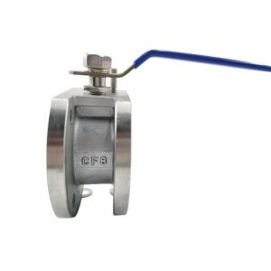 China 304/316 Stainless Steel Thin Pair Italy Type Wafer Ball Valve with 1 Piece Minimum Order wholesale