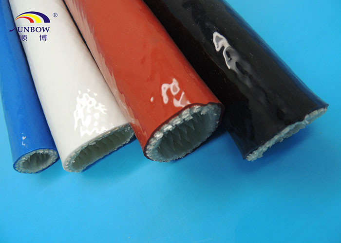 Colorful Silicone Coated Fibreglass Fire Sleeving Fireproof Sleeve
