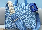 Lady Blue 3D Effect Shopping Psychedelic Tote Bag Capsule Series