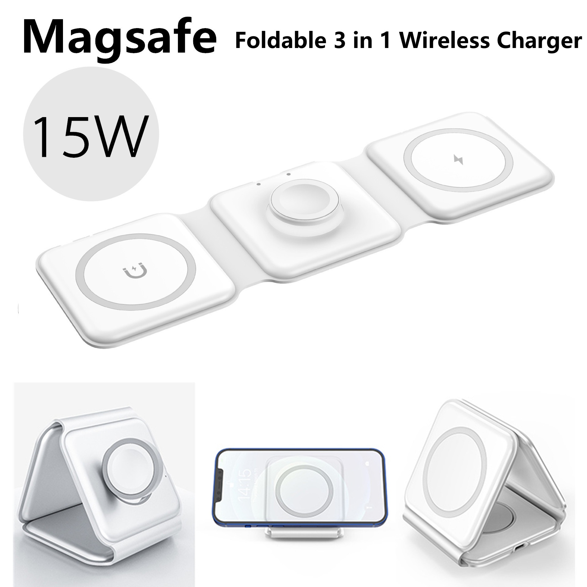 OEM ODM Multi Function Integrated 3 In 1 Foldable Wireless Charger