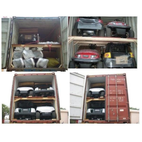 White Color Powerful 4 Wheel Drive 4 Person Electric Golf Carts With 48V Trojan Battery