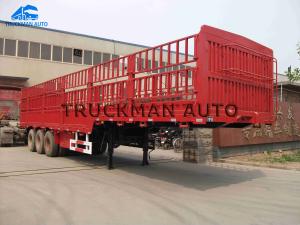 China 3 Axles Fence Semi Trailer High Tensile Steel Q345 With Linglong Brand Tire wholesale