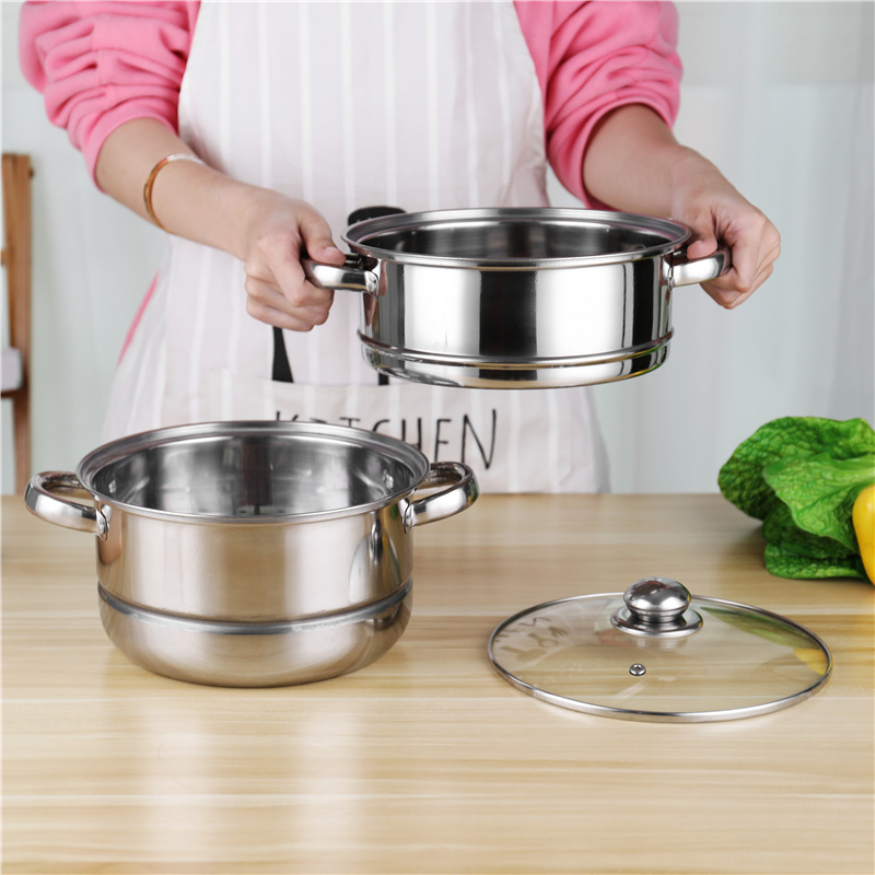 Different lid kitchen food cooking pot combination cookware set with kettle