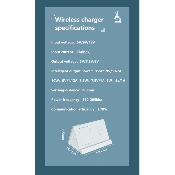 3 In 1 Multifunction Wireless Charger humidifier aroma diffuser 15W 9V