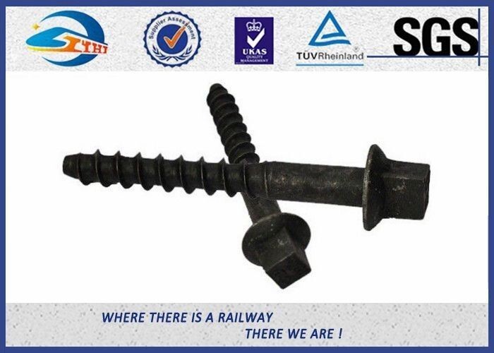 Black ISO Railway Sleeper Screws High Tension Screw Spike 15/16×6-1/2