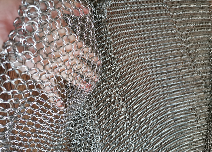 Silver Color Ceiling Decoration Room Divider Stainless Steel Metal Ring Mesh Drapery