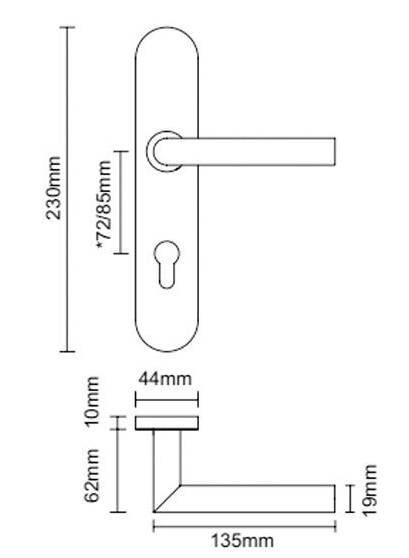 Stainless steel modern door handle exterior for commercialresidential use-X-2