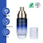20g color customized Gradient Glass Blue Skincare Bottle For Lotion Luxury Glass