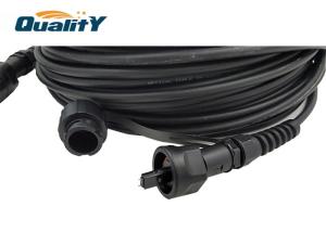 China Armored Fiber Optic Cable / Male Female ODVA MPO APC Connector / 24 Core Fiber Optic Cable wholesale