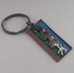 New disign fashion Epoxy Coating silver promotional metal keyring