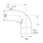 Longer 90 Degree Elbow Red Copper HVAC Pipe Fittings Plumbing