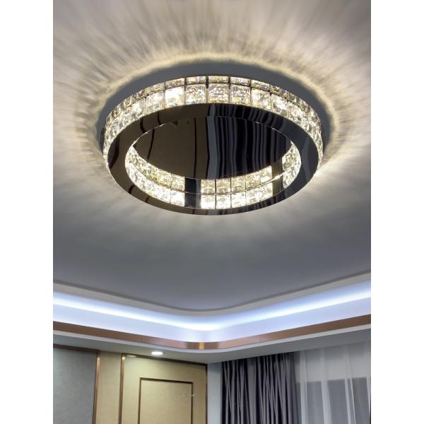 Modern Living Room Lamp Dining Room Led Ceiling Lamp Black Round Crystal Lamp(WH-CA-59)