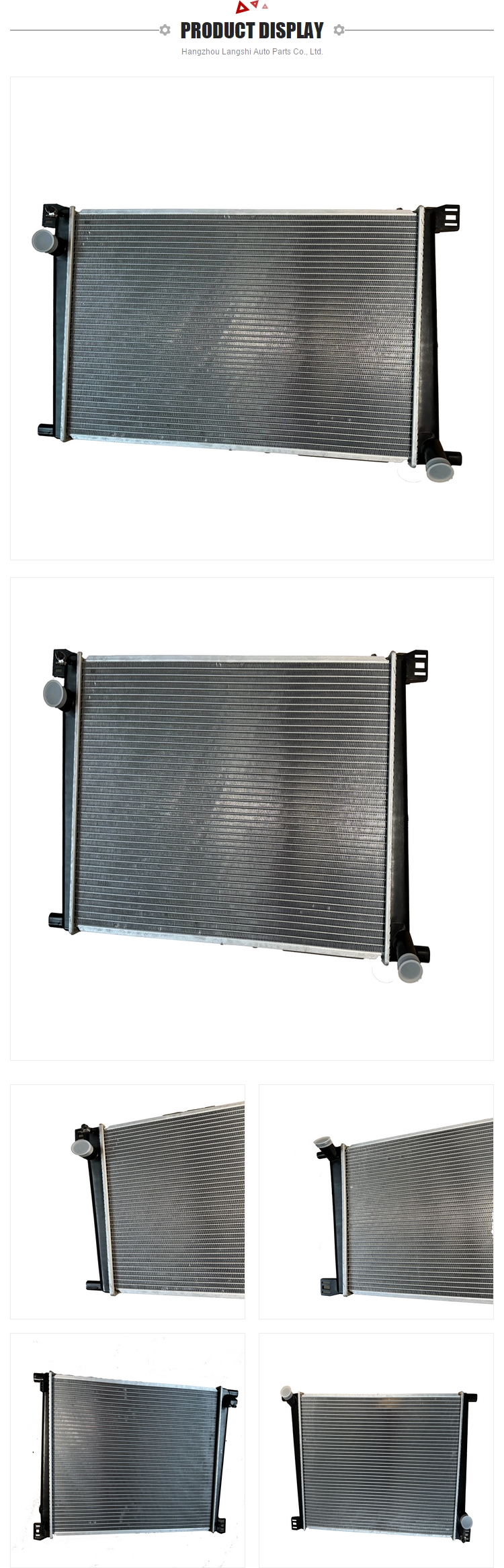 55117162 Aluminum Radiator and Plastic Water Tank for Mini R55 R56 R57 Cooling System