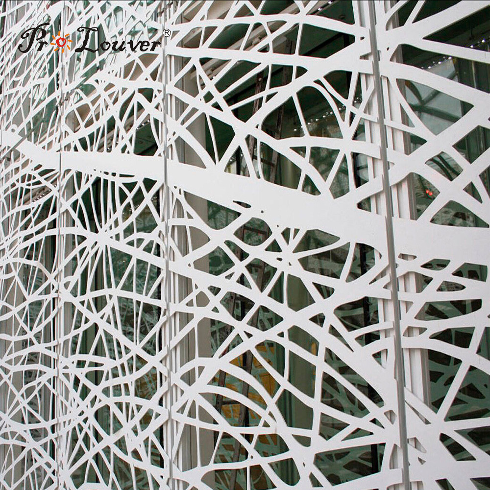Decorative Building Facade Laser Cut Aluminum Screens for Sunshade