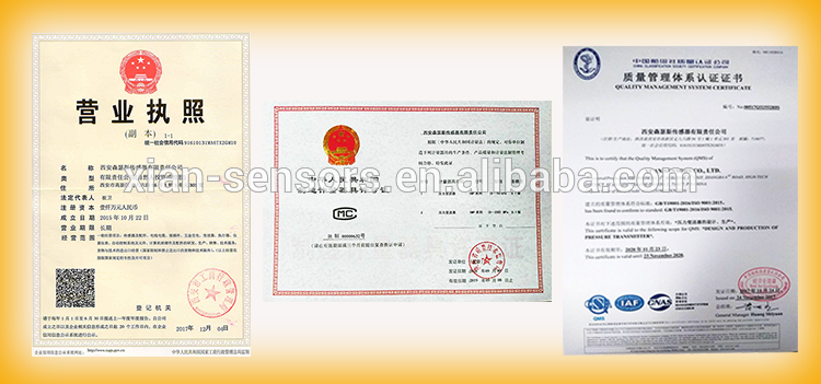Oil 200 Bar Hydraulic Pressure Transducer / Water Pressure Detector