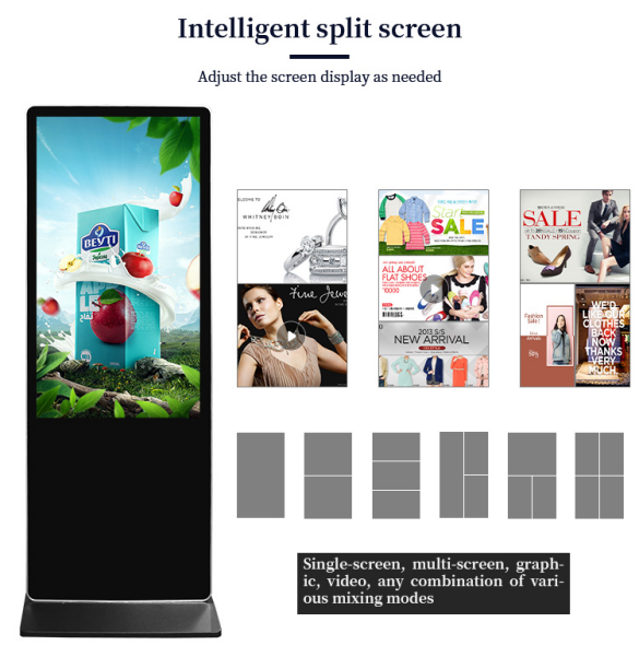 50" TFT Floor Standing LCD Advertising Display Multifunctional
