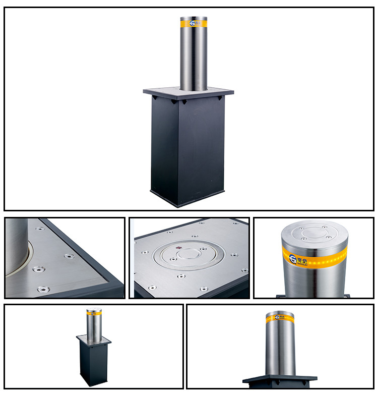 Air Operated 3s Electric Driveway Bollards 800 KJ Automatic Traffic IP65