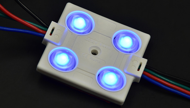 RGB LED Module Lights 12V 1.44W 4 SMD 5050 Waterproof Modulo Modul For LED Advertisement Sign