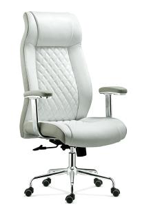 China Deluxe Ergonomic Executive Office Chair White For Big Boss Stylish Design wholesale