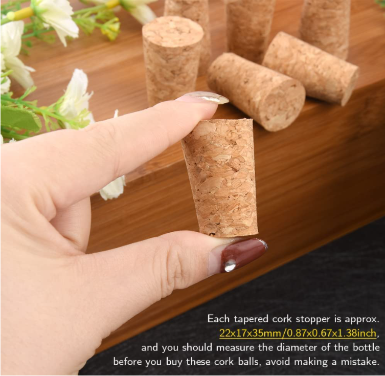 Customized Color Wine Bottle Conical Cork Replacement Piece Acceptable for OEM/ODM