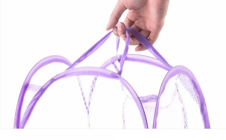 Bulk Collapsible PP Plastic Laundry Basket Mesh Laundry Bag