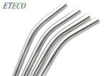 215*6mm Metal Bar Straws , Thick Stainless Steel Straws For Hot Drinks