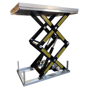 China 1 Ton Double Scissor Lift Tables 51.18inx32.28in Max Height 70.08in wholesale