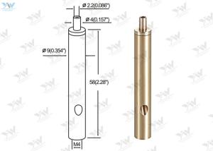 China Ø 9 * 58 Mm Aircraft Cable Fittings M4 Internal Thread For 1.5 Mm Steel Wire wholesale
