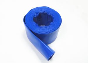 China Braided Layflat Fire Hose , Blue Heavy Duty Backwash Hose Good Flexibility wholesale