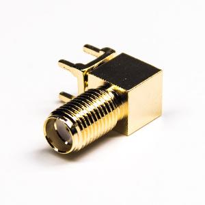 China 17mm RF Coaxial Connector Female Sma Coaxial Connector Right Angle wholesale