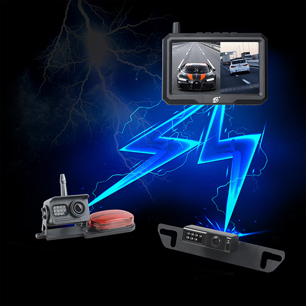 Night Vision Wireless RV Backup Camera 5 Inch LCD Color Screen 33ft Distances