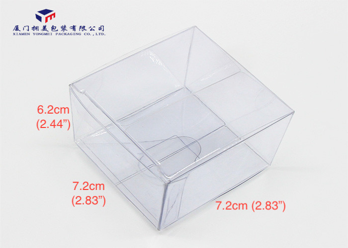 Soft Edges Clear Plastic Box Packaging Hand - Lock Bottom Reusable 7.2X7.2X6.2cm