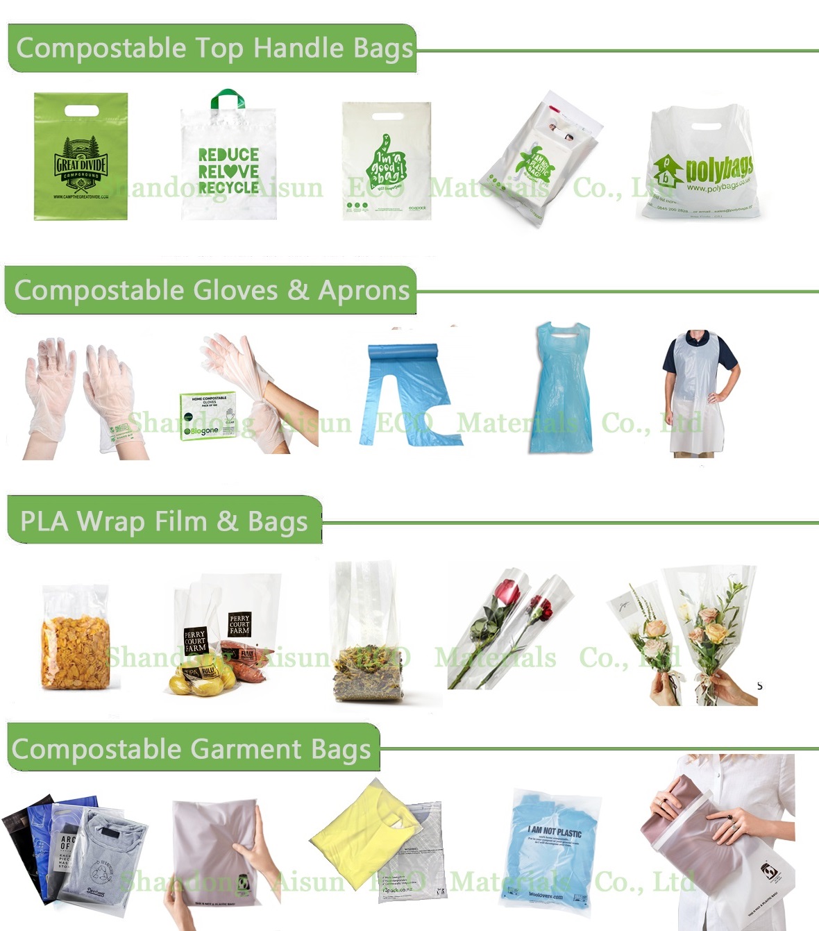 Clear PLA Compost Bags Biodegradable Poly Bags For Packaging