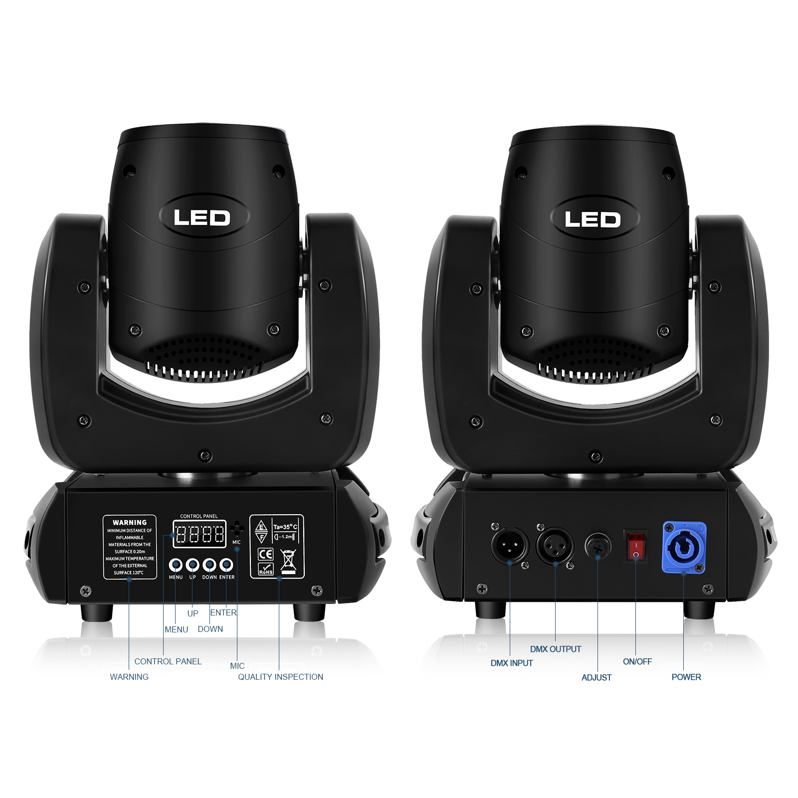 50000 Hours Working Time RGBW Emitting Color 130W Stage Effect Moving Head Beam Light