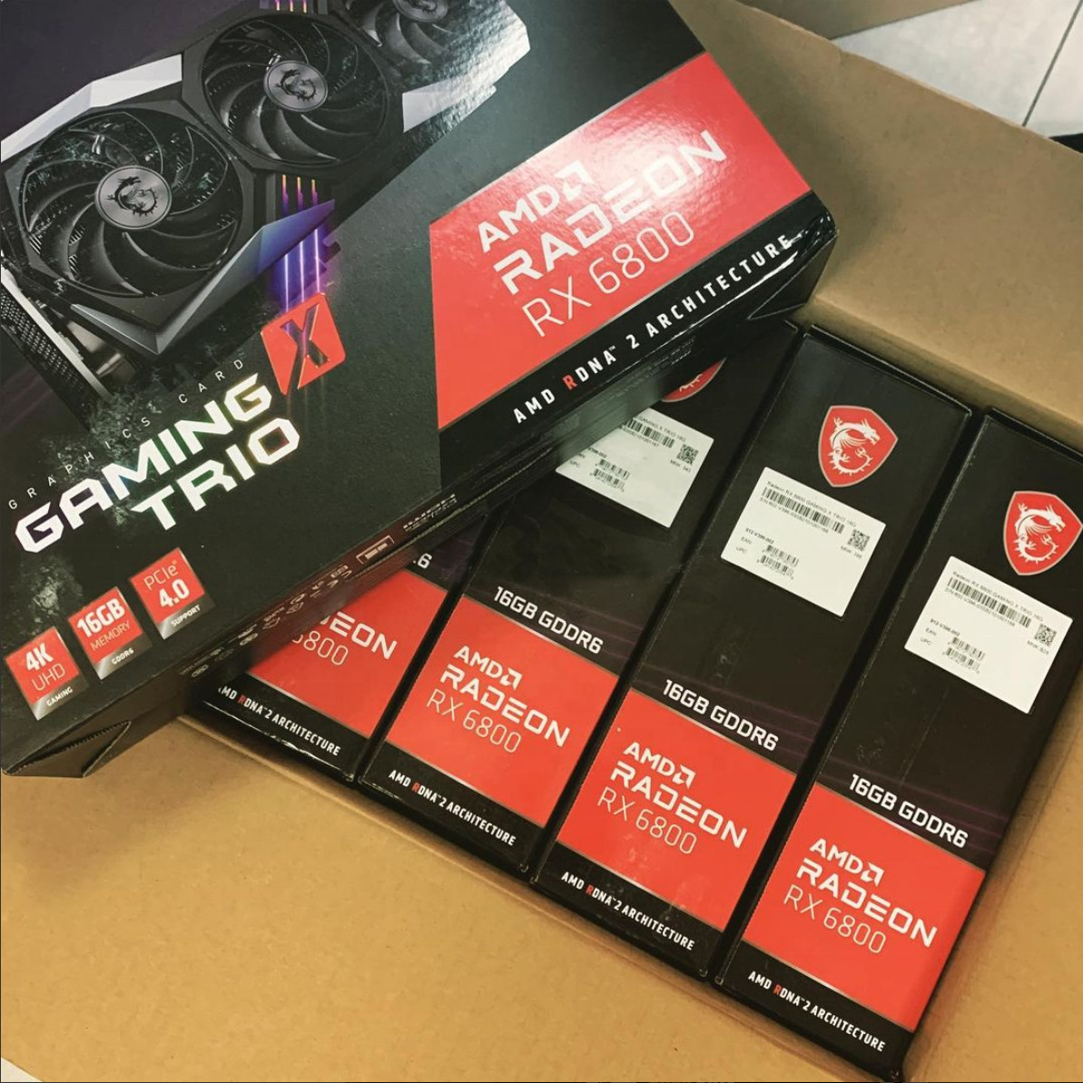 AMD Radeon RX 6800 XT MSI Video Card XFX GPU 256bit Sapphire 6800xt