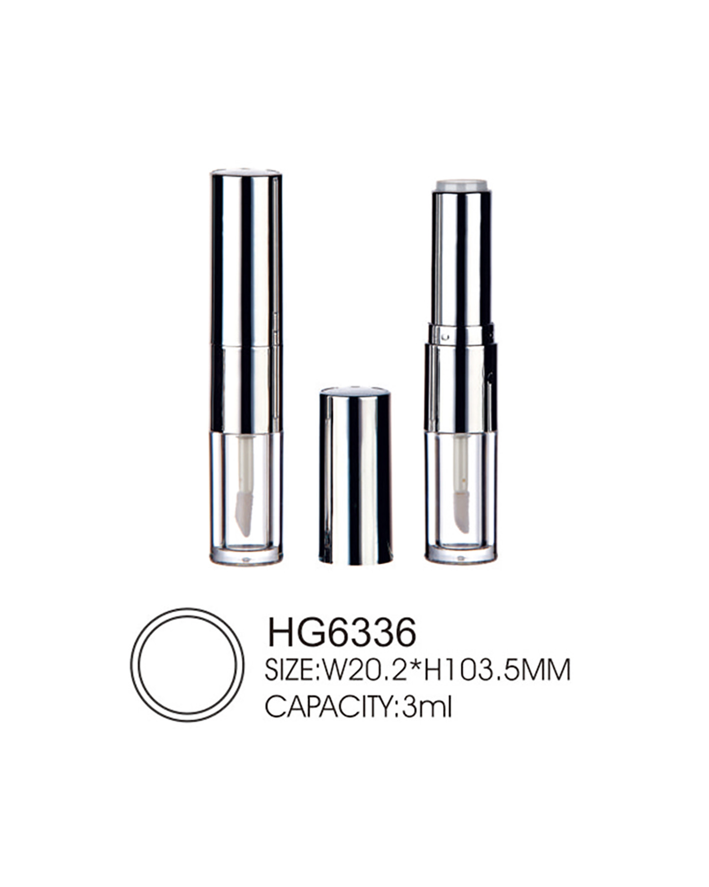 2 In 1 Empty Lip Gloss Bottle Dual Function Lip Gloss Cosmetic Packaging