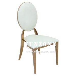 China Gold Stainless Steel Wedding Chairs Royal Wedding Chair Rentals W49xD53xH94cm wholesale