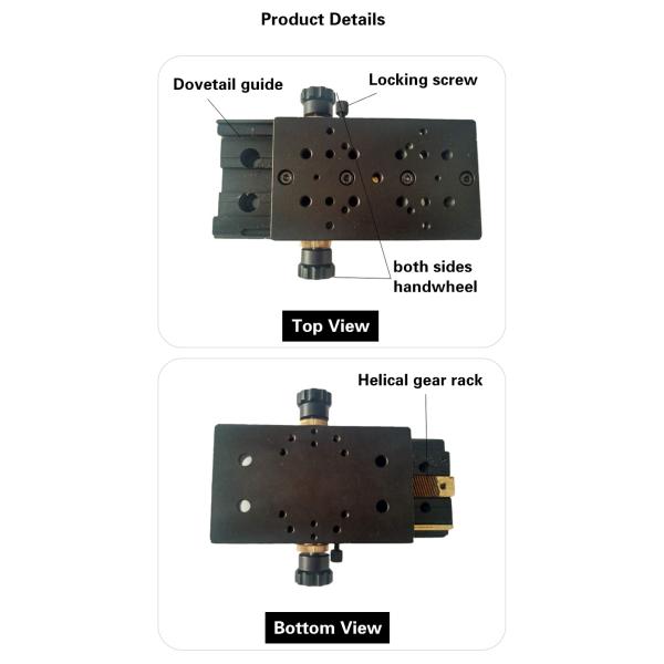 X Axis Precision Linear Slide Stages Manual Move Fast 75mm Travel
