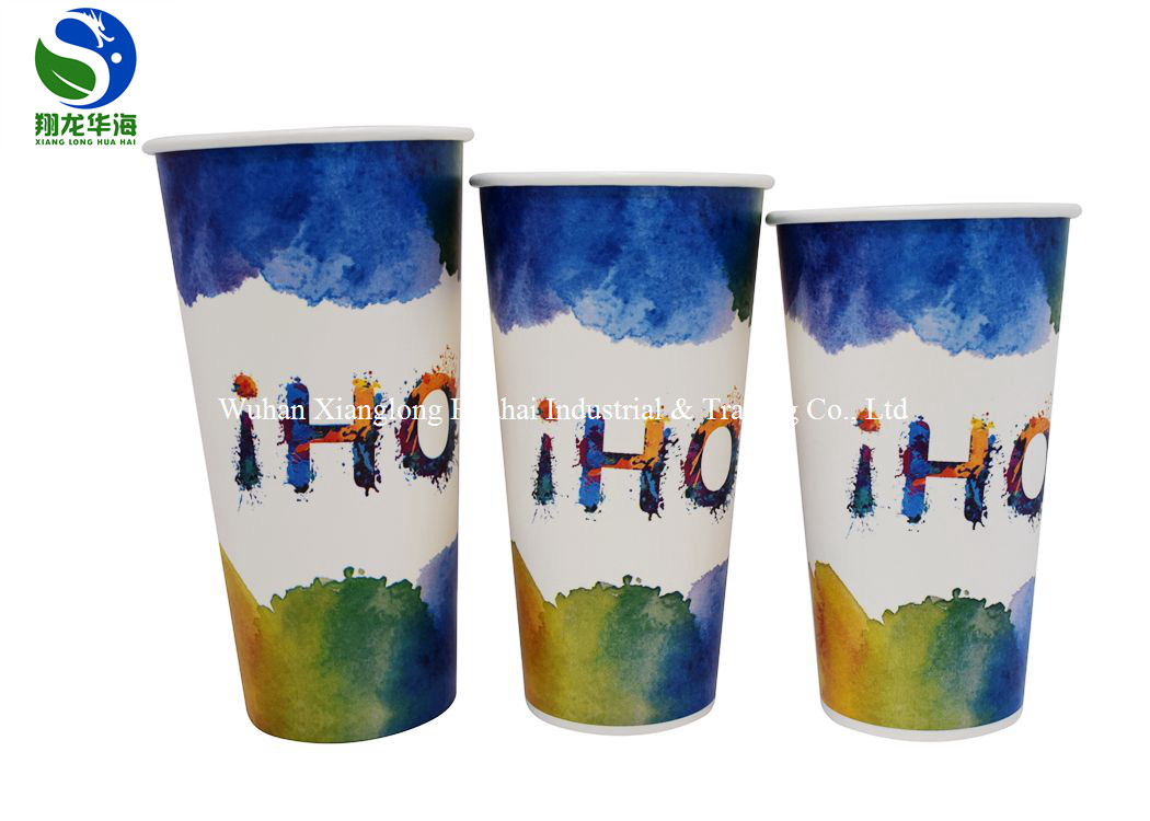 Odorless Biodegradable Single Wall Paper Coffee Cups PLA Lining Customized Cup Style