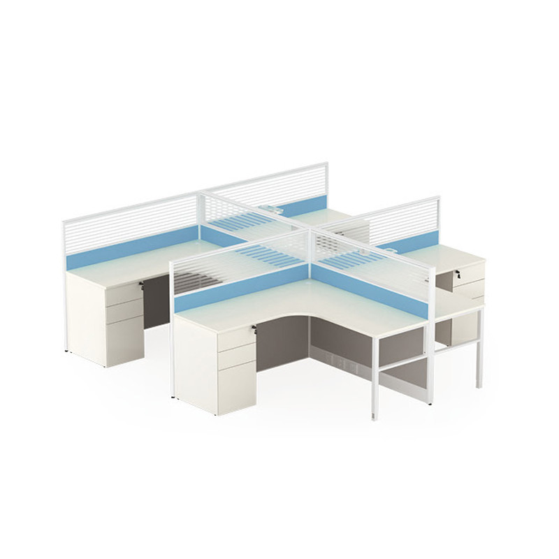 Aluminum Paritition Office Cubicle 4 People Office Desk Office Workstation Desks
