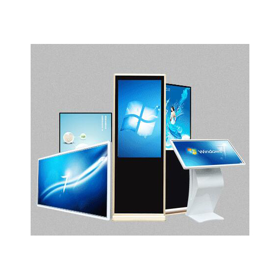 55" 58" inch UHD 4K floor standing LCD touchscreen computer self-service interactive terminal