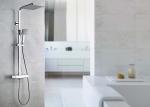 Chrome Finished Brass Thermostatic Shower Set Cold And Hot Water ROVATE