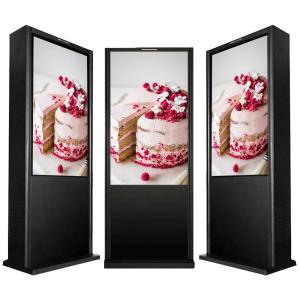 China 75 inch Outdoor Touch Screen Kiosk / Android Based Standing Digital Signage wholesale