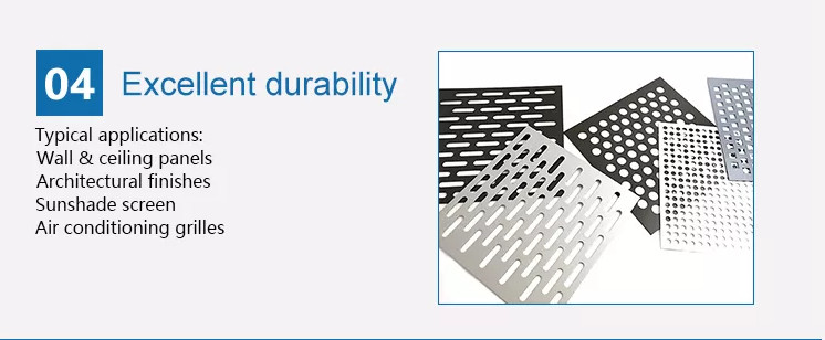 Decorative 1.22*2.44m Perforated Metal Mesh Round / Square Hole 3.0mm