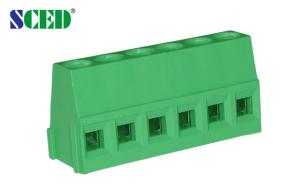 China 5.0mm 300V 10A Raising Cage Vertical Wire Inlet PA66 Housing wholesale